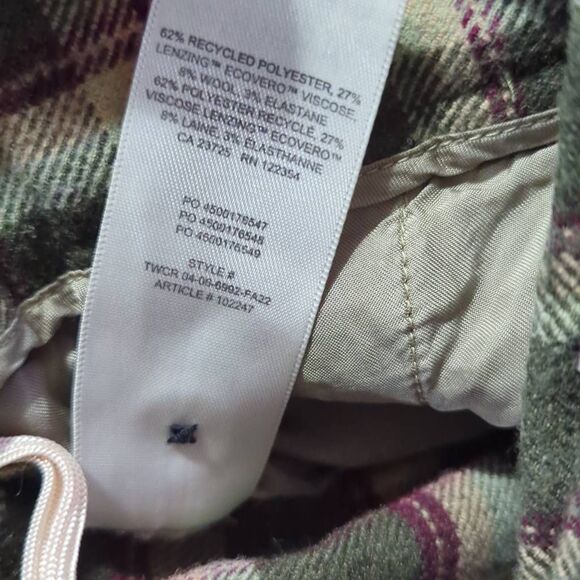 Aritzia Wilfred effortless crop plaid pant size 4 - Picture 7 of 9